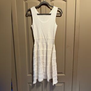 Elegant White Knit Dress.